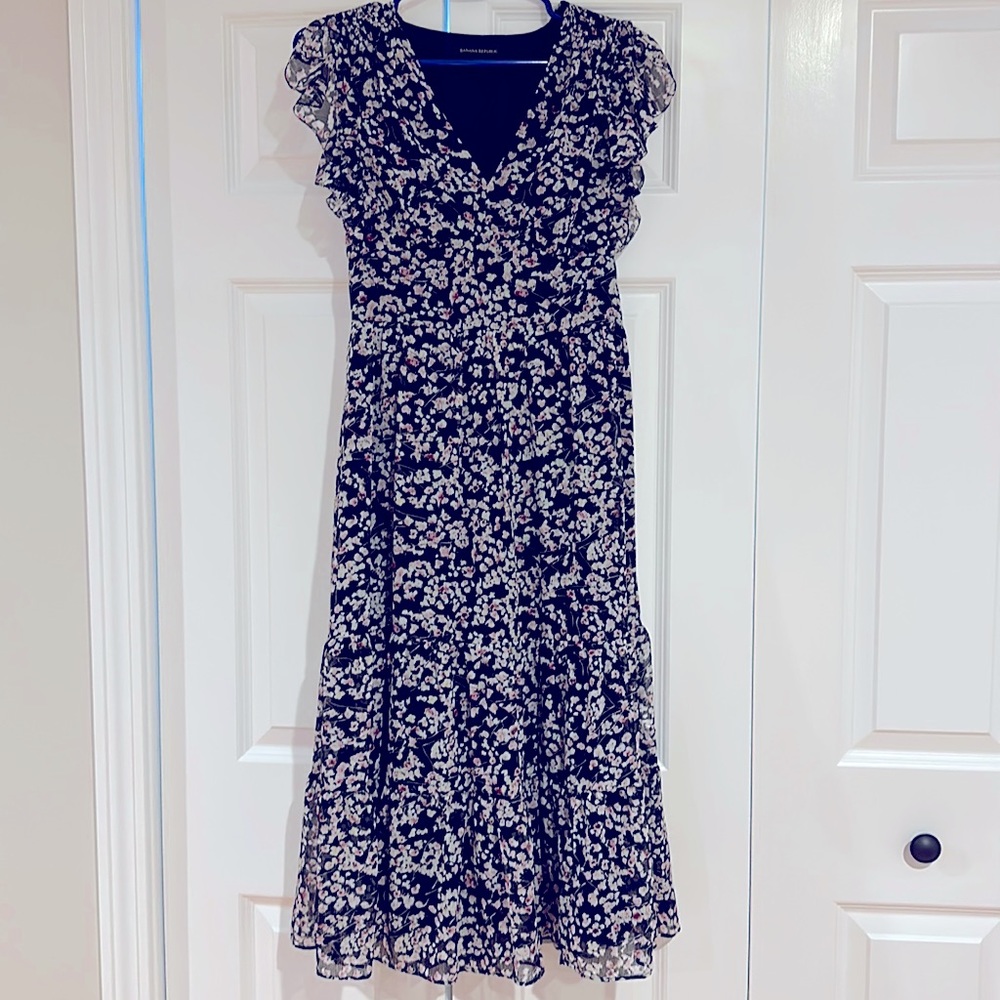 Banana republic floral midi dress